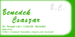 benedek csaszar business card